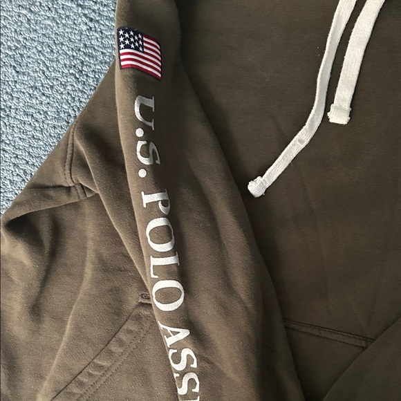 U.S. Polo Assn. Olive Hoodie with Logo - Picture 3 of 4